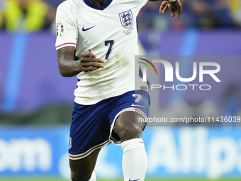 Bukayo Saka right winger of England and Arsenal FC during the UEFA EURO 2024 semi-final match between Netherlands and England at Football St...