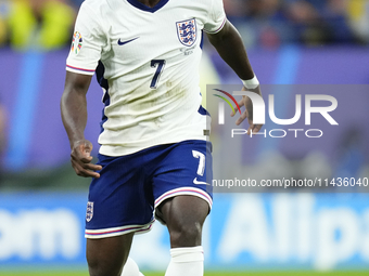 Bukayo Saka right winger of England and Arsenal FC during the UEFA EURO 2024 semi-final match between Netherlands and England at Football St...