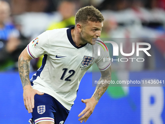 Kieran Trippier right-back of England and Newcastle United during the UEFA EURO 2024 semi-final match between Netherlands and England at Foo...