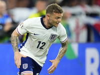 Kieran Trippier right-back of England and Newcastle United during the UEFA EURO 2024 semi-final match between Netherlands and England at Foo...