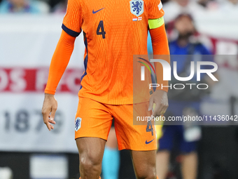 Virgil van Dijk centre-back of Netherlands and Liverpool FC during the UEFA EURO 2024 semi-final match between Netherlands and England at Fo...