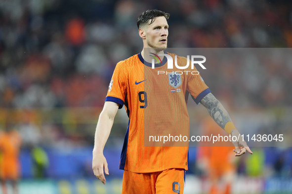 Wout Weghorst centre-forward of Netherlands and TSG 1899 Hoffenheim during the UEFA EURO 2024 semi-final match between Netherlands and Engla...