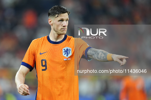 Wout Weghorst centre-forward of Netherlands and TSG 1899 Hoffenheim during the UEFA EURO 2024 semi-final match between Netherlands and Engla...