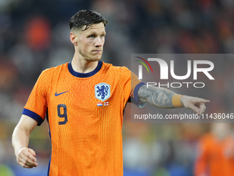 Wout Weghorst centre-forward of Netherlands and TSG 1899 Hoffenheim during the UEFA EURO 2024 semi-final match between Netherlands and Engla...