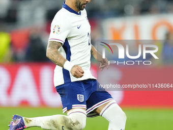 Kyle Walker right-back of England and Manchester City during the UEFA EURO 2024 semi-final match between Netherlands and England at Football...