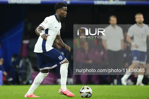 Bukayo Saka right winger of England and Arsenal FC during the UEFA EURO 2024 semi-final match between Netherlands and England at Football St...