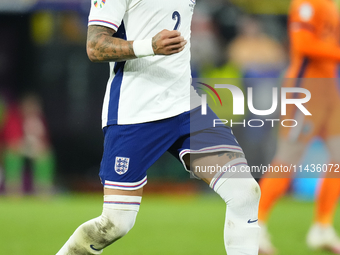 Kyle Walker right-back of England and Manchester City during the UEFA EURO 2024 semi-final match between Netherlands and England at Football...