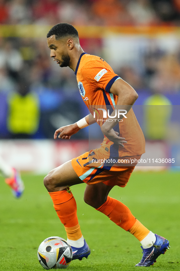 Cody Gakpo left winger of Netherlands and Liverpool FC during the UEFA EURO 2024 semi-final match between Netherlands and England at Footbal...