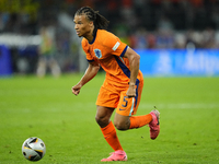 Nathan Ake centre-back of Netherlands and Manchester City during the UEFA EURO 2024 semi-final match between Netherlands and England at Foot...