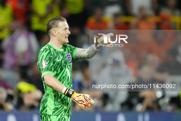 Jordan Pickford goalkeeper of England and Everton FC during the UEFA EURO 2024 semi-final match between Netherlands and England at Football...