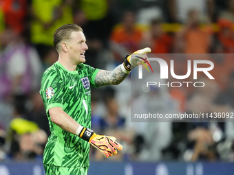 Jordan Pickford goalkeeper of England and Everton FC during the UEFA EURO 2024 semi-final match between Netherlands and England at Football...