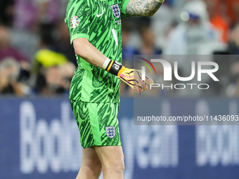 Jordan Pickford goalkeeper of England and Everton FC during the UEFA EURO 2024 semi-final match between Netherlands and England at Football...