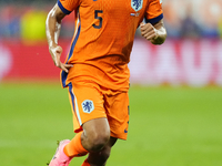 Nathan Ake centre-back of Netherlands and Manchester City during the UEFA EURO 2024 semi-final match between Netherlands and England at Foot...