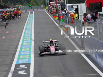 Pierre Gasly of France is driving the (10) BWT Alpine F1 Team A524 Renault during the Formula 1 Rolex Belgian Grand Prix 2024 in Francorcham...