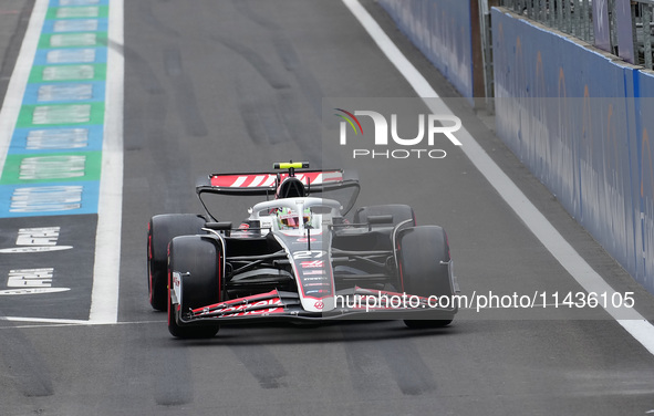 Nico Hulkenberg of Germany is driving the (27) MoneyGram Haas F1 Team VF-24 Ferrari during the Formula 1 Rolex Belgian Grand Prix 2024 in Fr...