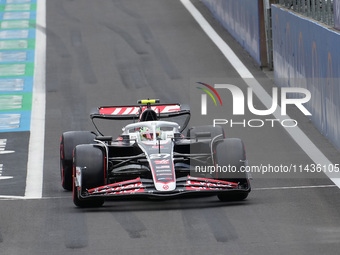 Nico Hulkenberg of Germany is driving the (27) MoneyGram Haas F1 Team VF-24 Ferrari during the Formula 1 Rolex Belgian Grand Prix 2024 in Fr...