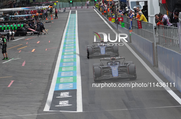 Alexander Albon of Thailand is driving the (23) Williams Racing FW46 Mercedes during the Formula 1 Rolex Belgian Grand Prix 2024 in Francorc...