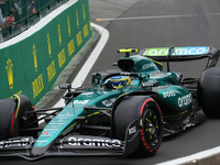 Fernando Alonso of Spain is driving the (14) Aston Martin Aramco Cognizant F1 Team AMR24 Mercedes during the Formula 1 Rolex Belgian Grand P...