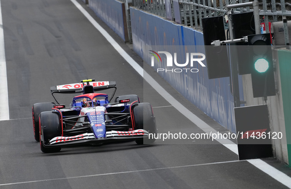 Yuki Tsunoda of Japan is driving the (22) Visa Cash app RB VCARB01 Honda RBPT during the Formula 1 Rolex Belgian Grand Prix 2024 in Francorc...