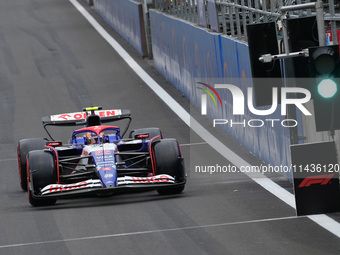 Yuki Tsunoda of Japan is driving the (22) Visa Cash app RB VCARB01 Honda RBPT during the Formula 1 Rolex Belgian Grand Prix 2024 in Francorc...