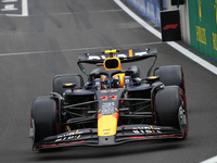 Sergio Perez of Mexico is driving the (11) Oracle Red Bull Racing RB20 Honda RBPT during the Formula 1 Rolex Belgian Grand Prix 2024 in Fran...