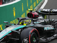 Lewis Hamilton of the UK is driving the (44) Mercedes-AMG Petronas F1 Team F1 W15 E Performance Mercedes during the Formula 1 Rolex Belgian...