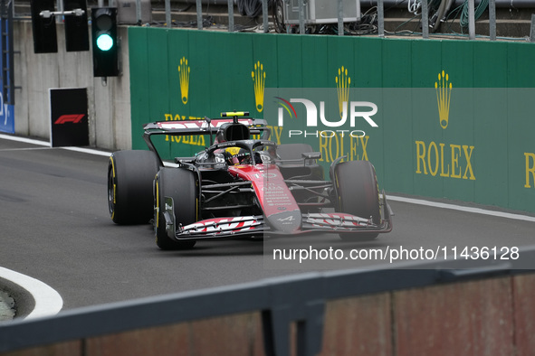 Pierre Gasly of France is driving the (10) BWT Alpine F1 Team A524 Renault during the Formula 1 Rolex Belgian Grand Prix 2024 in Francorcham...