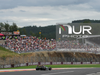 Lewis Hamilton of the UK is driving the (44) Mercedes-AMG Petronas F1 Team F1 W15 E Performance Mercedes during the Formula 1 Rolex Belgian...