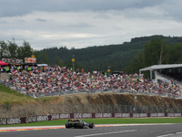 Lewis Hamilton of the UK is driving the (44) Mercedes-AMG Petronas F1 Team F1 W15 E Performance Mercedes during the Formula 1 Rolex Belgian...