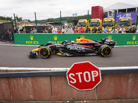 Max Verstappen of the Netherlands is driving the Oracle Red Bull Racing RB20 Honda RBPT during the Formula 1 Rolex Belgian Grand Prix 2024 i...