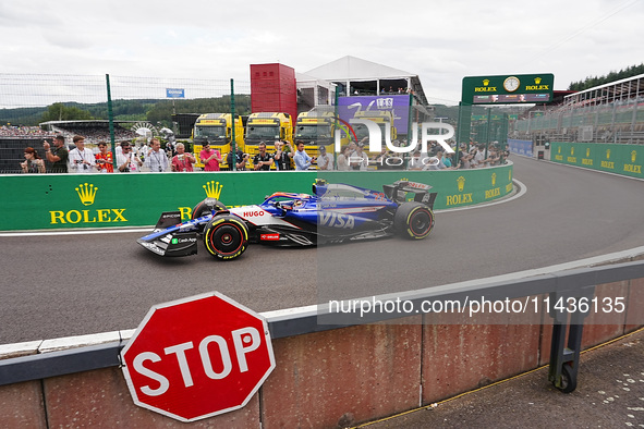 Yuki Tsunoda of Japan is driving the (22) Visa Cash app RB VCARB01 Honda RBPT during the Formula 1 Rolex Belgian Grand Prix 2024 in Francorc...