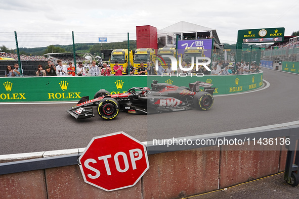 Esteban Ocon of France is driving the (31) BWT Alpine F1 Team A524 Renault during the Formula 1 Rolex Belgian Grand Prix 2024 in Francorcham...