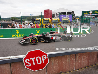 Esteban Ocon of France is driving the (31) BWT Alpine F1 Team A524 Renault during the Formula 1 Rolex Belgian Grand Prix 2024 in Francorcham...