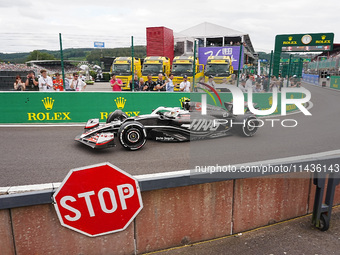 Nico Hulkenberg of Germany is driving the (27) MoneyGram Haas F1 Team VF-24 Ferrari during the Formula 1 Rolex Belgian Grand Prix 2024 in Fr...