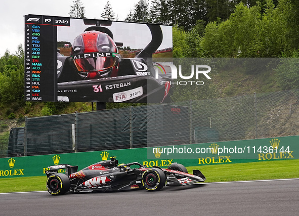 Pierre Gasly of France is driving the (10) BWT Alpine F1 Team A524 Renault during the Formula 1 Rolex Belgian Grand Prix 2024 in Francorcham...