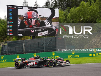 Pierre Gasly of France is driving the (10) BWT Alpine F1 Team A524 Renault during the Formula 1 Rolex Belgian Grand Prix 2024 in Francorcham...