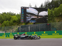 Lewis Hamilton of the UK is driving the (44) Mercedes-AMG Petronas F1 Team F1 W15 E Performance Mercedes during the Formula 1 Rolex Belgian...