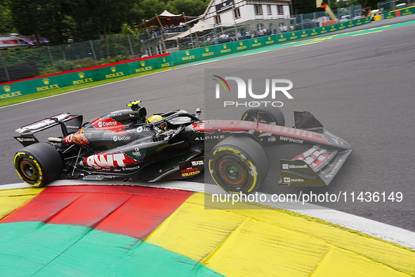 Pierre Gasly of France is driving the (10) BWT Alpine F1 Team A524 Renault during the Formula 1 Rolex Belgian Grand Prix 2024 in Francorcham...