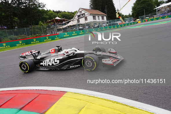 Kevin Magnussen of Denmark is driving the (20) MoneyGram Haas F1 Team VF-24 Ferrari during the Formula 1 Rolex Belgian Grand Prix 2024 in Fr...