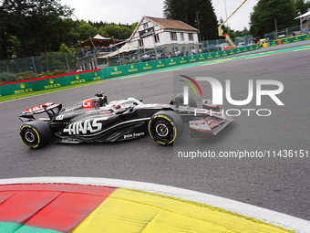 Kevin Magnussen of Denmark is driving the (20) MoneyGram Haas F1 Team VF-24 Ferrari during the Formula 1 Rolex Belgian Grand Prix 2024 in Fr...