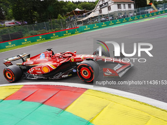 Charles Leclerc of Monaco is driving the (16) Scuderia Ferrari SF-24 Ferrari during the Formula 1 Rolex Belgian Grand Prix 2024 in Francorch...