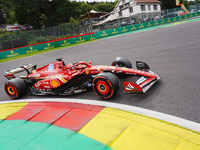 Charles Leclerc of Monaco is driving the (16) Scuderia Ferrari SF-24 Ferrari during the Formula 1 Rolex Belgian Grand Prix 2024 in Francorch...