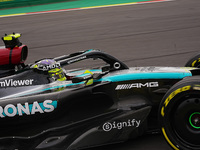 Lewis Hamilton of the UK is driving the (44) Mercedes-AMG Petronas F1 Team F1 W15 E Performance Mercedes during the Formula 1 Rolex Belgian...