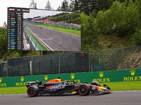 Max Verstappen of the Netherlands is driving the Oracle Red Bull Racing RB20 Honda RBPT during the Formula 1 Rolex Belgian Grand Prix 2024 i...