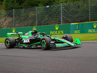 Guanyu Zhou of China is driving the (24) Stake F1 Team Kick Sauber C44 Ferrari during the Formula 1 Rolex Belgian Grand Prix 2024 in Francor...