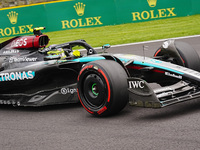 Lewis Hamilton of the UK is driving the (44) Mercedes-AMG Petronas F1 Team F1 W15 E Performance Mercedes during the Formula 1 Rolex Belgian...