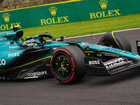 Fernando Alonso of Spain is driving the (14) Aston Martin Aramco Cognizant F1 Team AMR24 Mercedes during the Formula 1 Rolex Belgian Grand P...