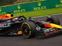 Max Verstappen of the Netherlands is driving the Oracle Red Bull Racing RB20 Honda RBPT during the Formula 1 Rolex Belgian Grand Prix 2024 i...