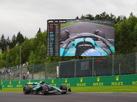 Fernando Alonso of Spain is driving the (14) Aston Martin Aramco Cognizant F1 Team AMR24 Mercedes during the Formula 1 Rolex Belgian Grand P...