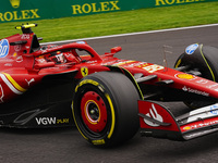 Carlos Sainz Jr. of Spain is driving the (55) Scuderia Ferrari SF-24 Ferrari during the Formula 1 Rolex Belgian Grand Prix 2024 in Francorch...